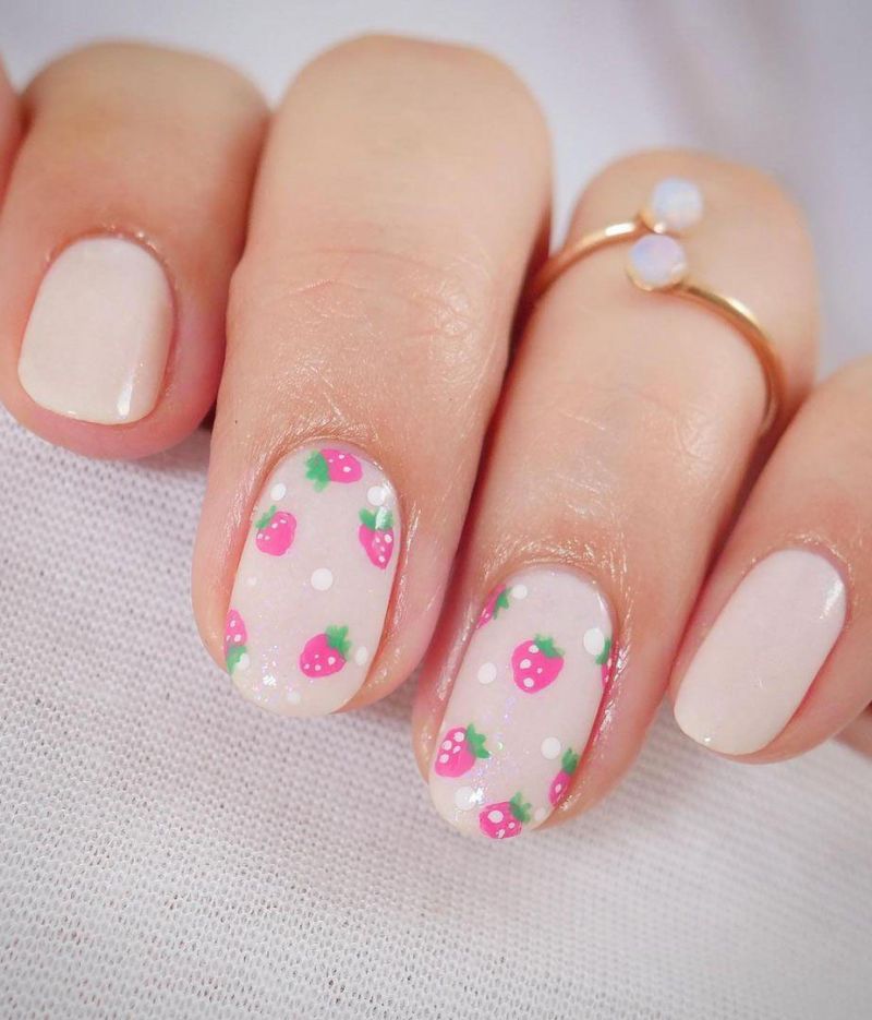 30 Trendy Strawberry Nails Make You Attractive