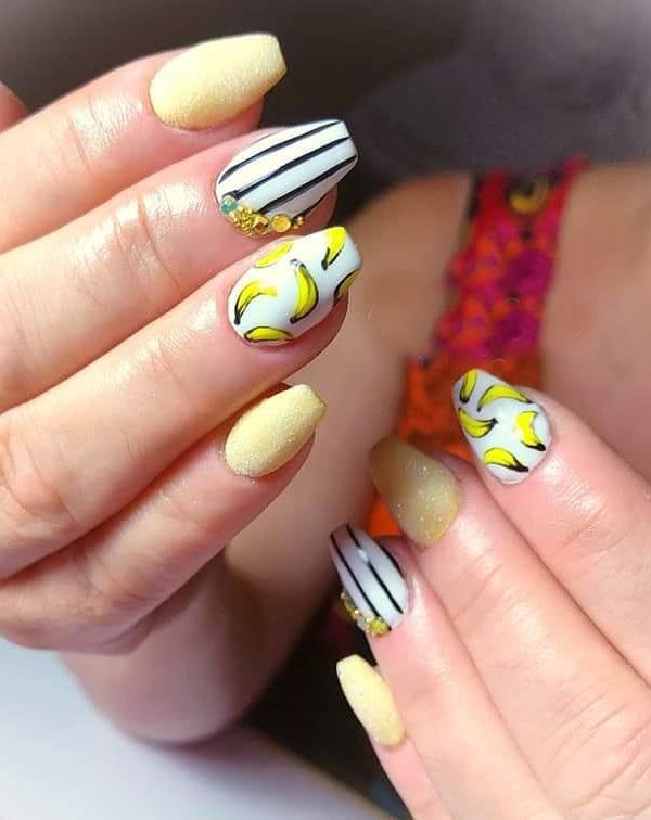 30 Stylish Banana Nail Art Designs You Can Copy