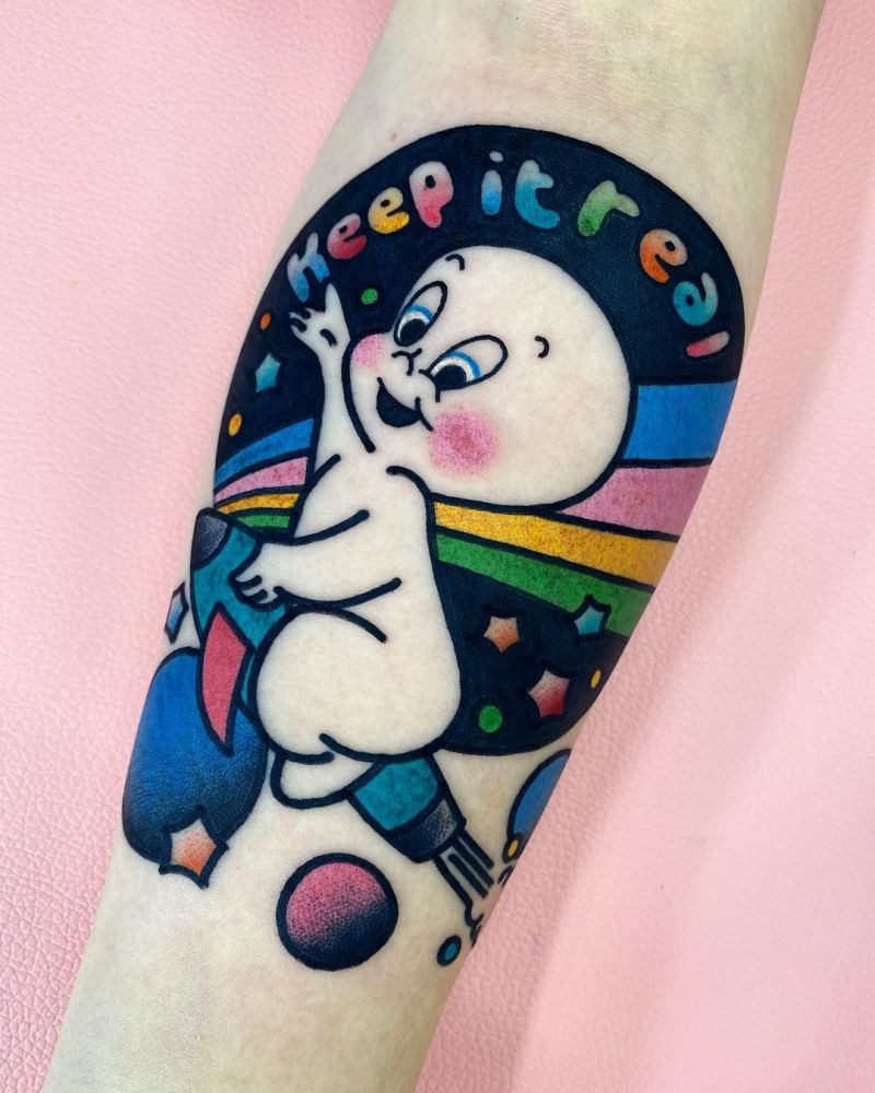 30 Cute Casper Tattoos You Must Love