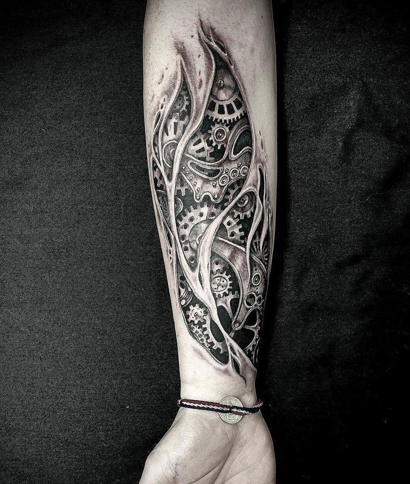 30 Pretty Gear Tattoos You Can Copy