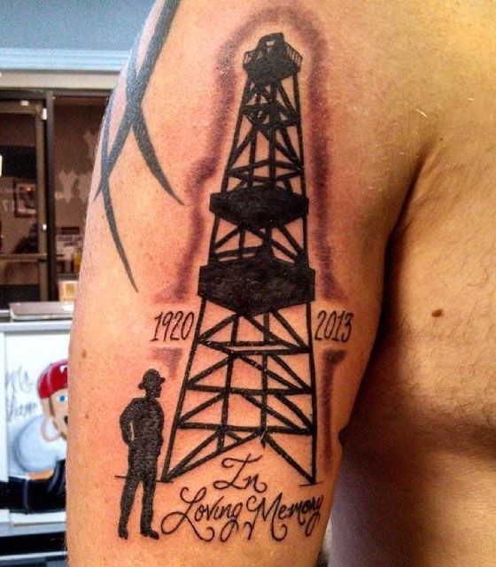 30 Pretty Oil Rig Tattoos You Can Copy