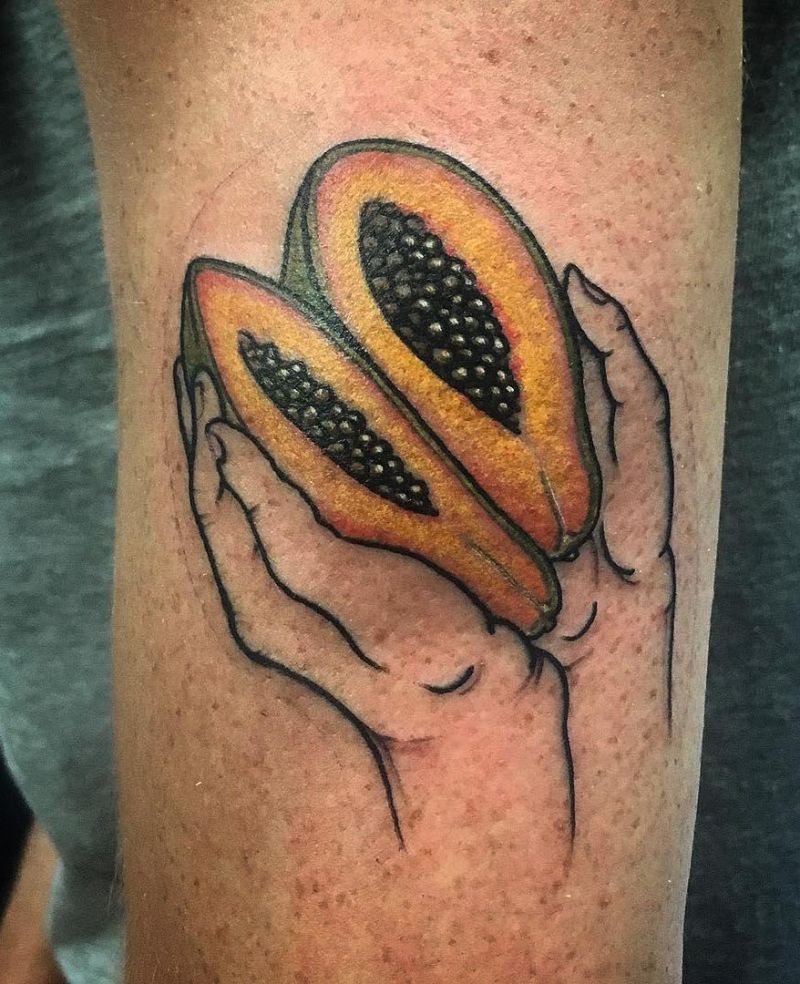 30 Perfect Papaya Tattoos to Inspire You