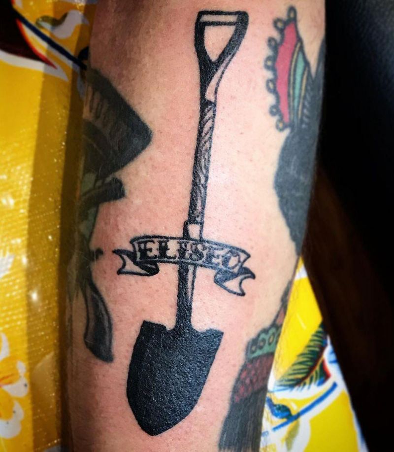 30 Perfect Shovel Tattoos You Must Love