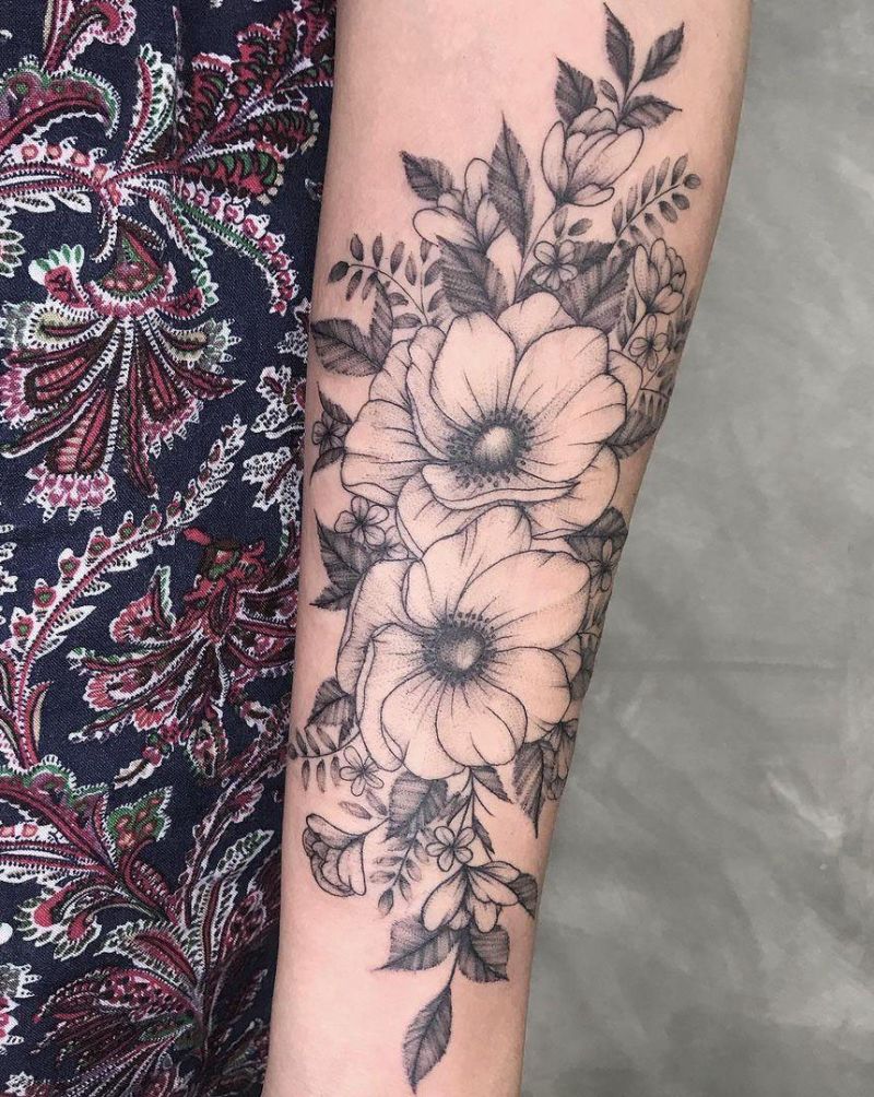 30 Pretty Anemone Tattoos You Must Try