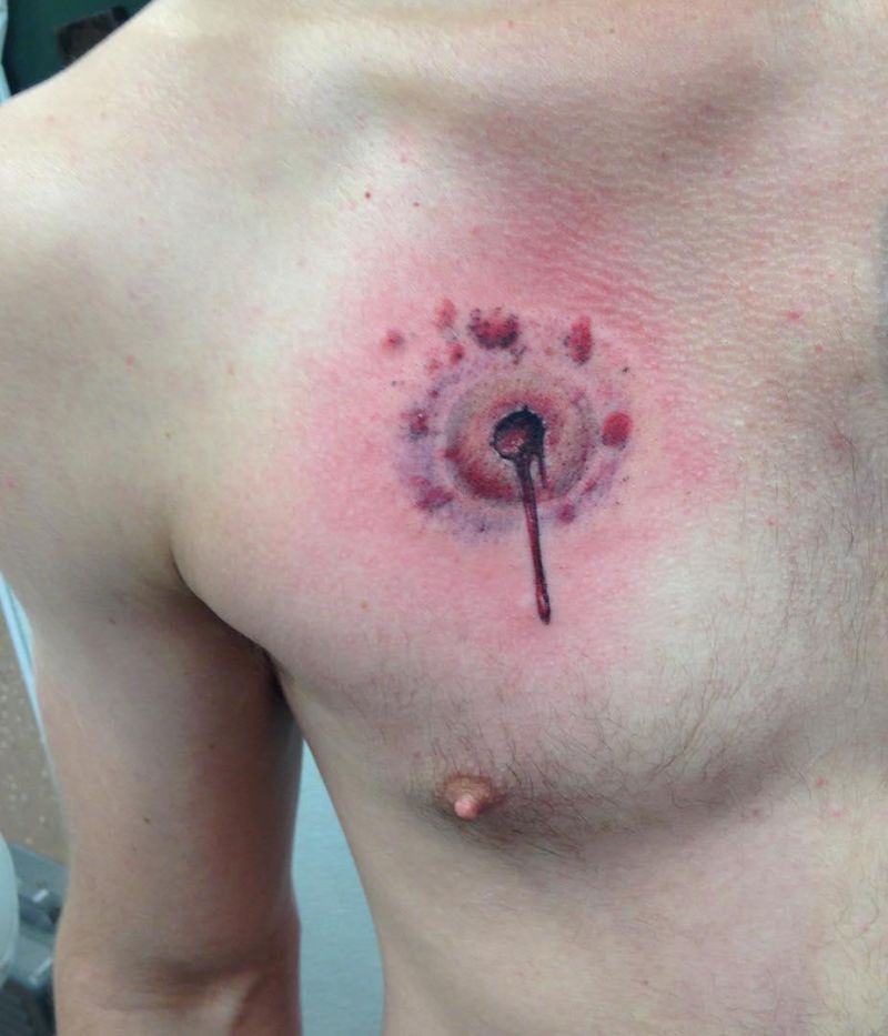 30 Great Bullet Hole Tattoos to Inspire You