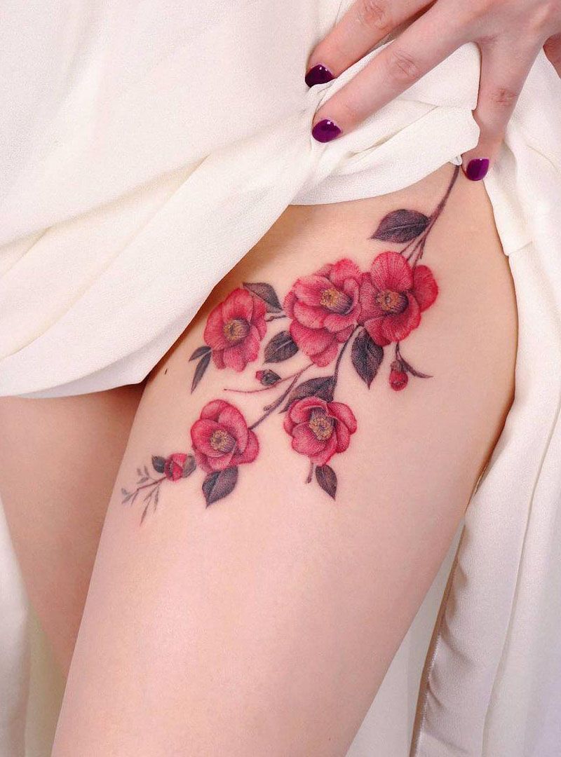 30 Pretty Camellia Tattoos You Must Love