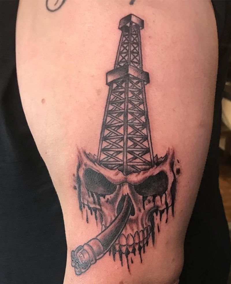 30 Pretty Oil Rig Tattoos You Can Copy