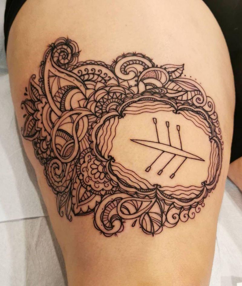 11 Pretty Rowing Tattoos You Will Love