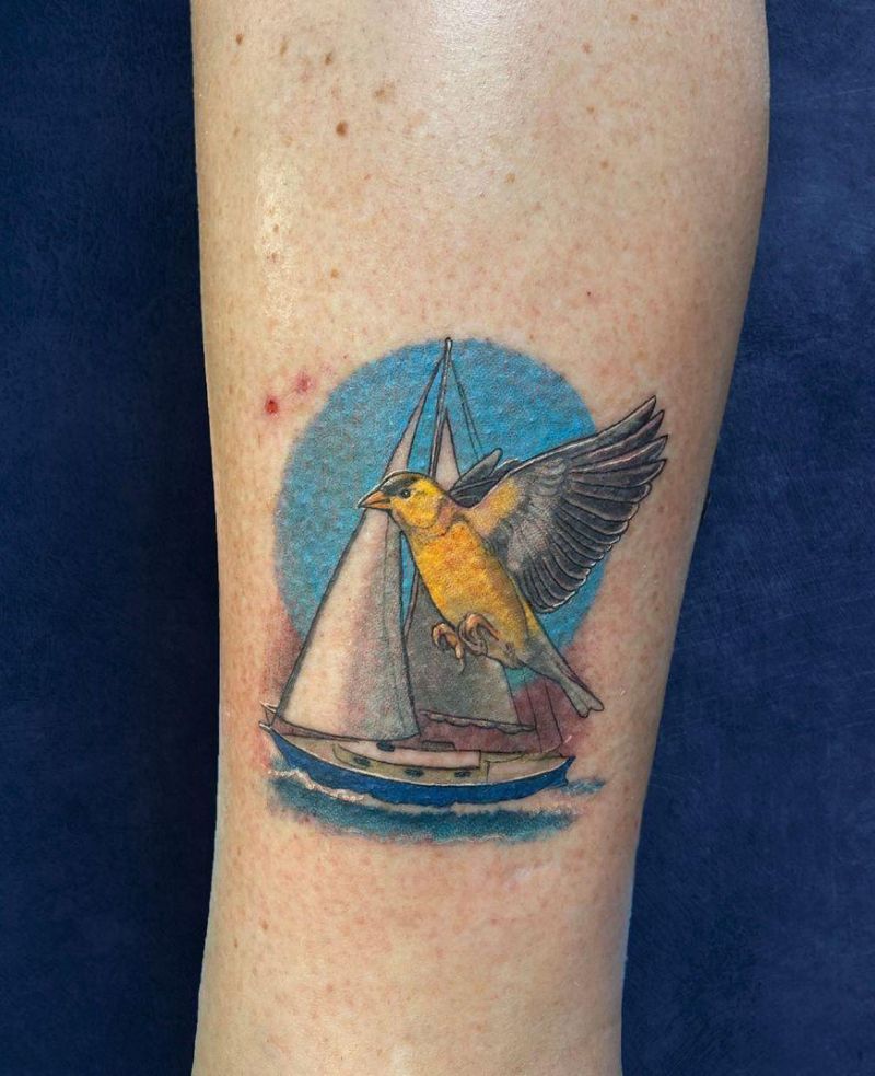 30 Pretty Sailboat Tattoos You Must Love