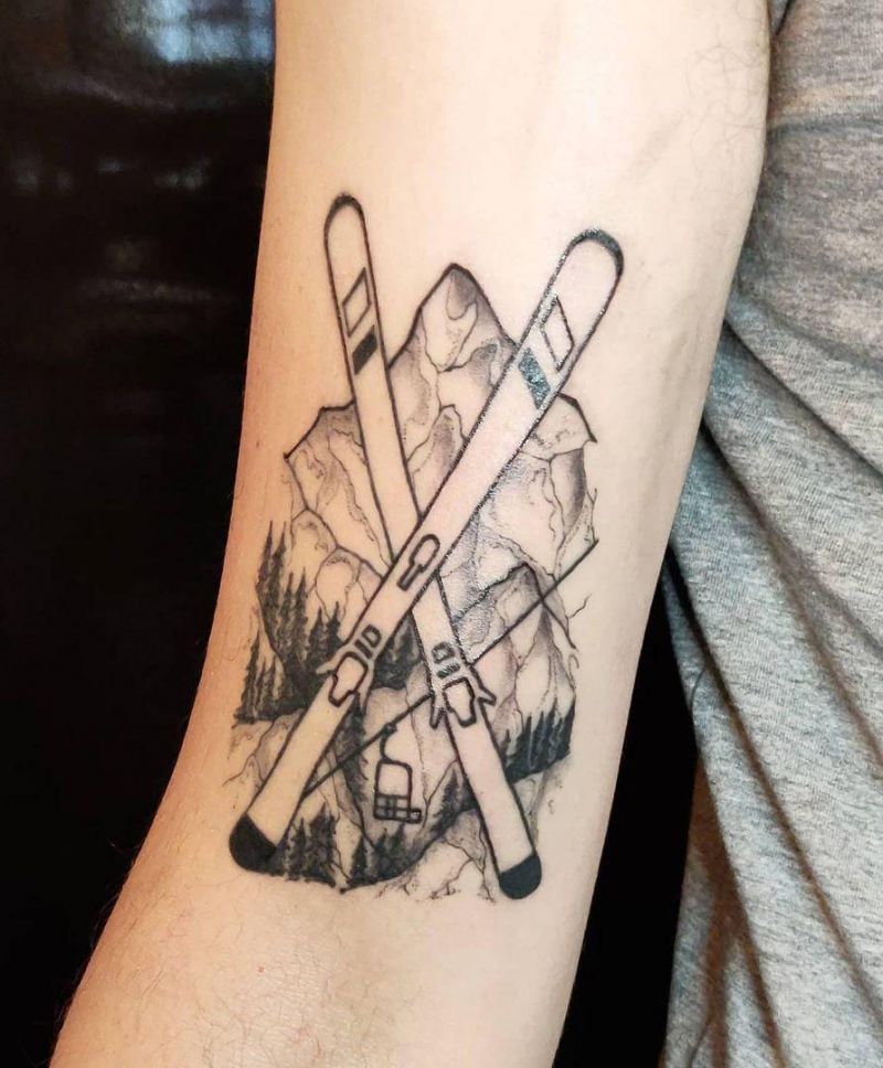 30 Pretty Skiing Tattoos You Must Try