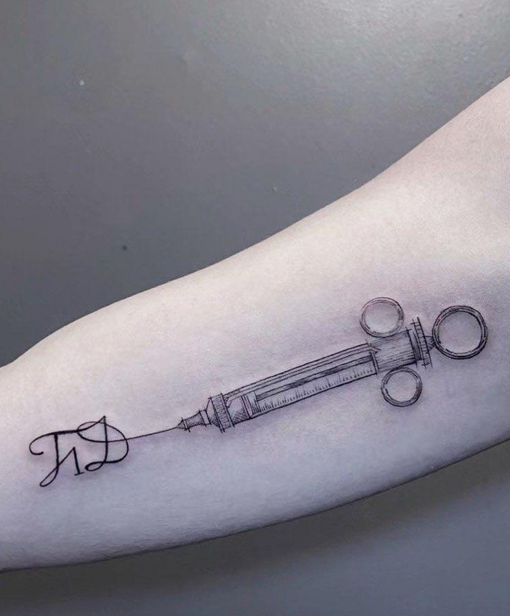 30 Pretty Syringe Tattoos You Will Love