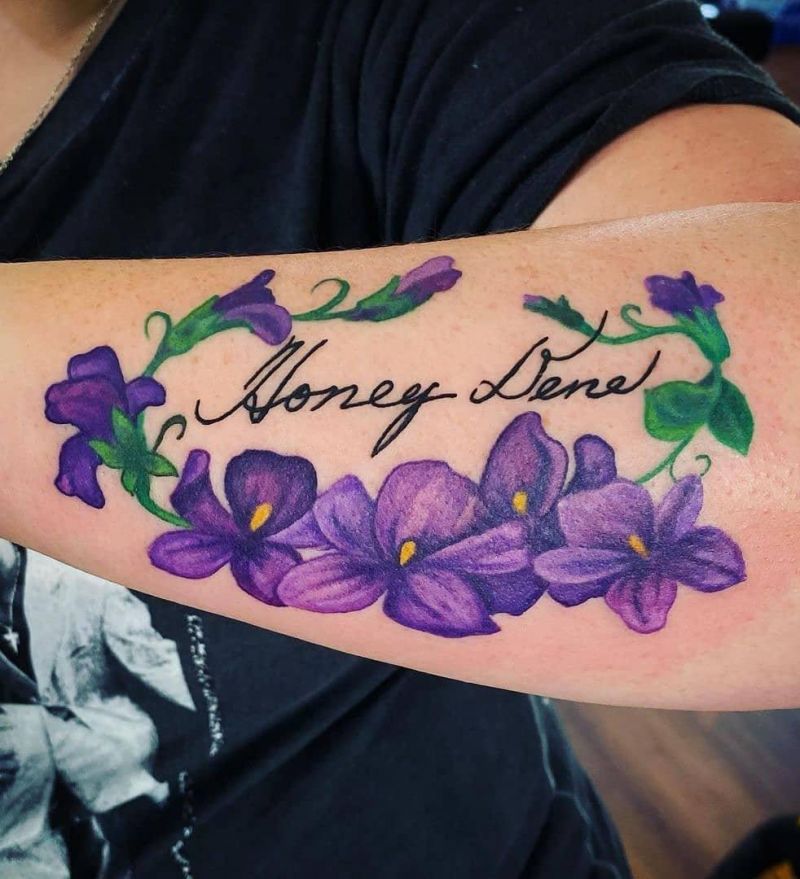 30 Pretty Violet Tattoos You Need to Copy