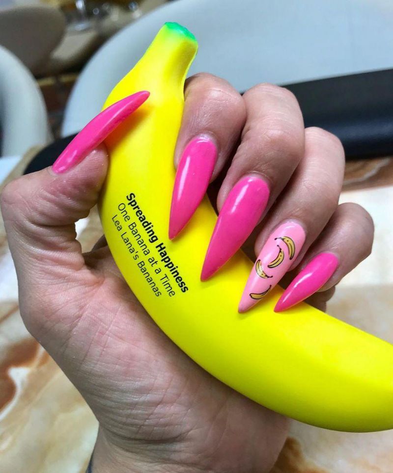 30 Stylish Banana Nail Art Designs You Can Copy