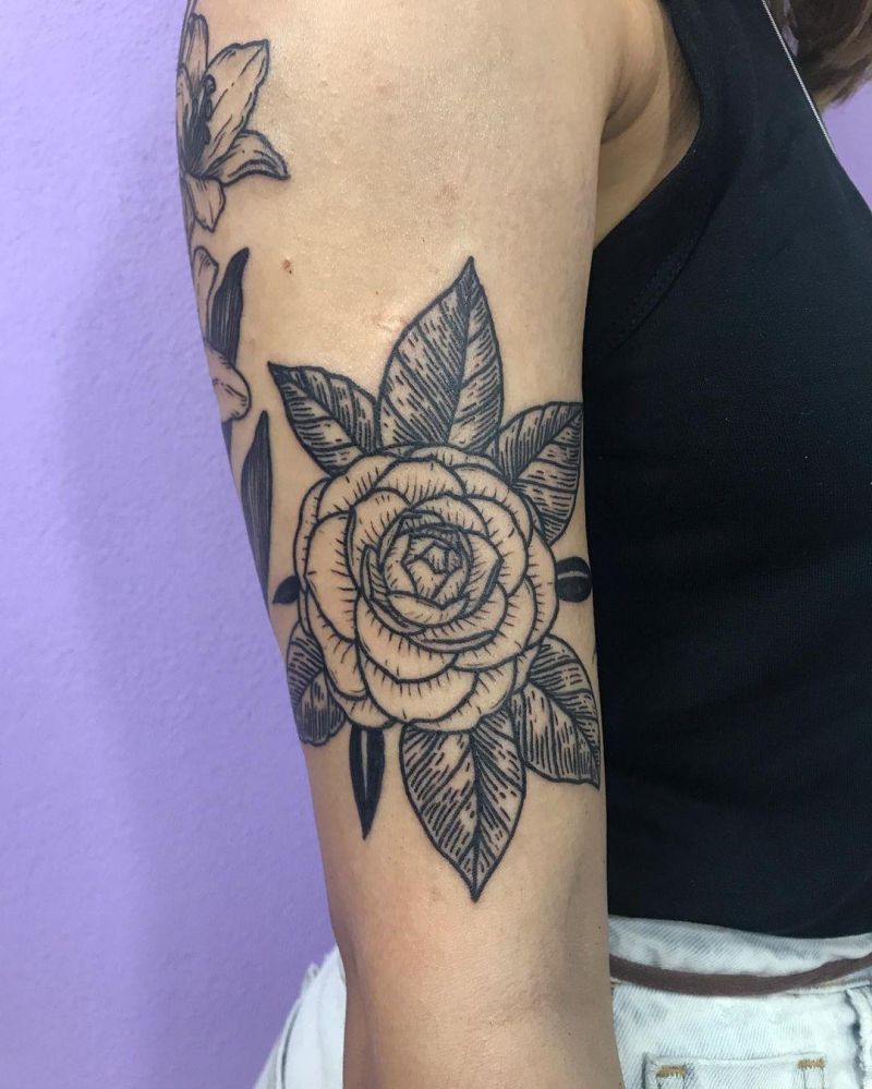 30 Pretty Camellia Tattoos You Must Love