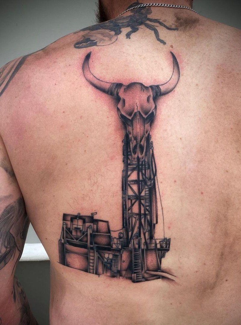 30 Pretty Oil Rig Tattoos You Can Copy