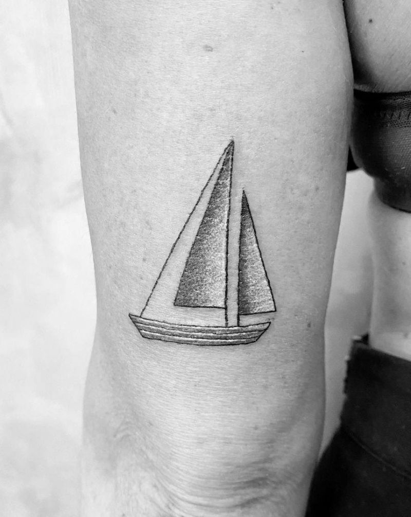 30 Pretty Sailboat Tattoos You Must Love