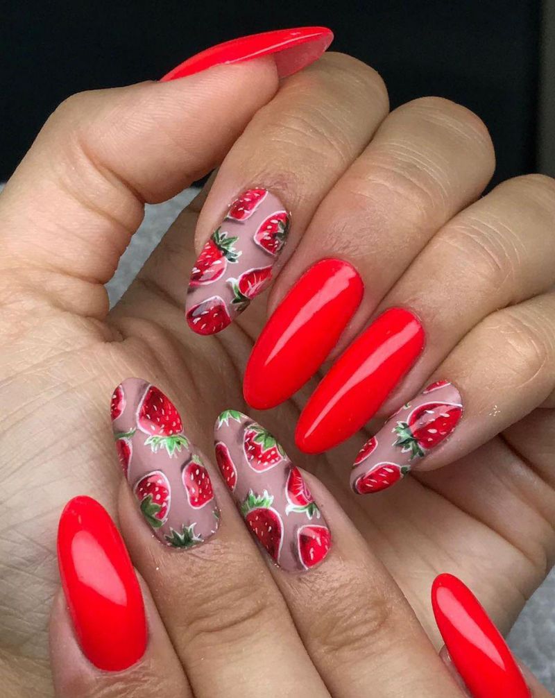 30 Trendy Strawberry Nails Make You Attractive