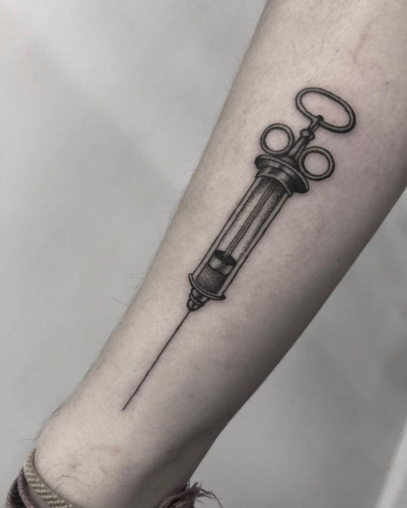 30 Pretty Syringe Tattoos You Will Love