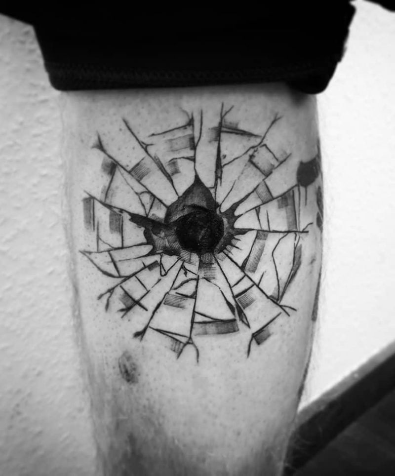 30 Great Bullet Hole Tattoos to Inspire You