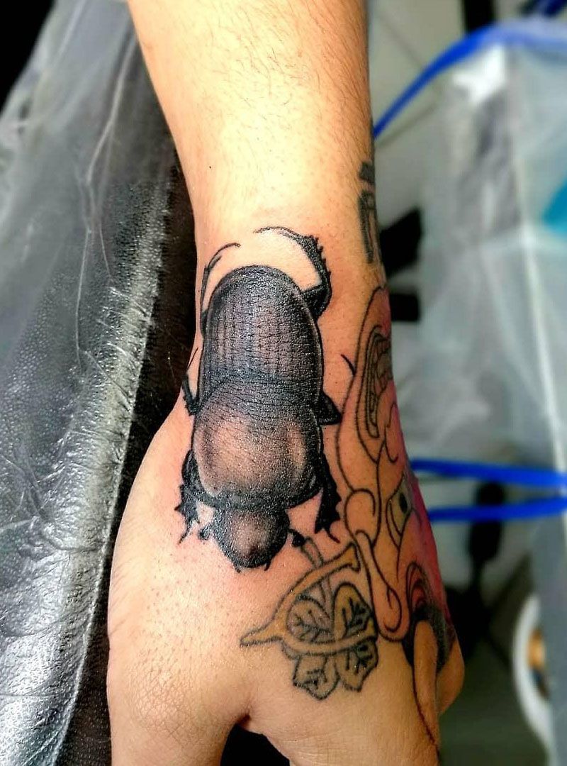 24 Pretty Dung Beetle Tattoos For Inspiration