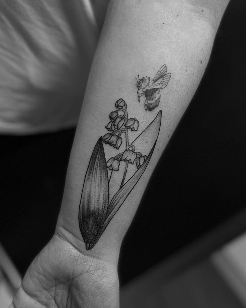 30 Pretty Lily of the Valley Tattoos to Inspire You