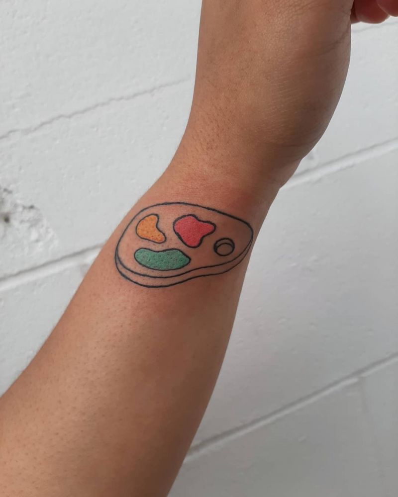 30 Pretty Paint Palette Tattoos You Must Love