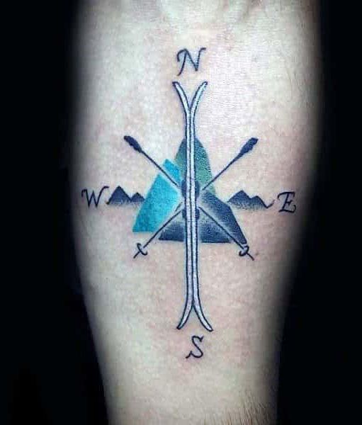 30 Pretty Skiing Tattoos You Must Try