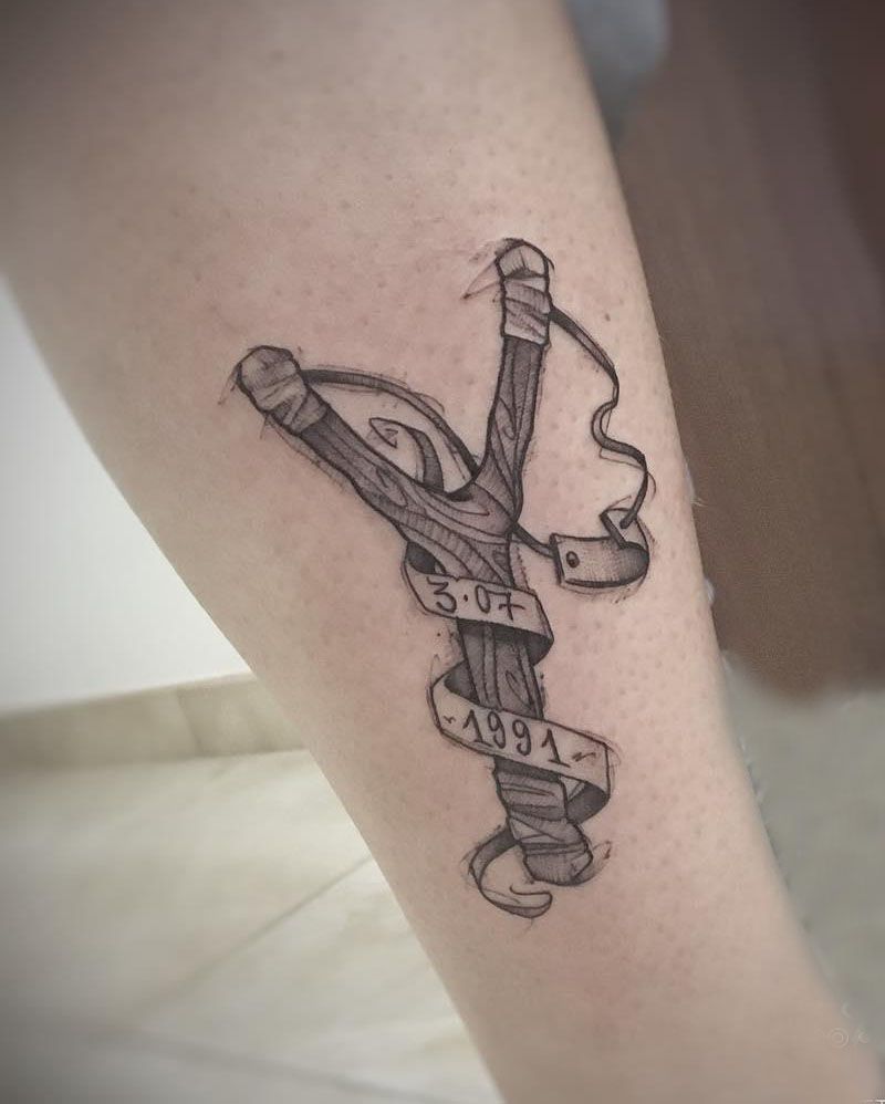 30 Perfect Slingshot Tattoos You Can Copy