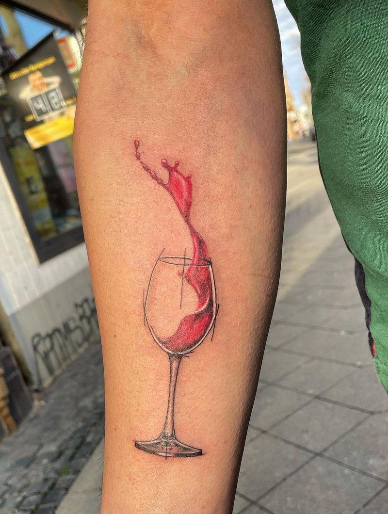 30 Pretty Wine Tattoos You Can Copy