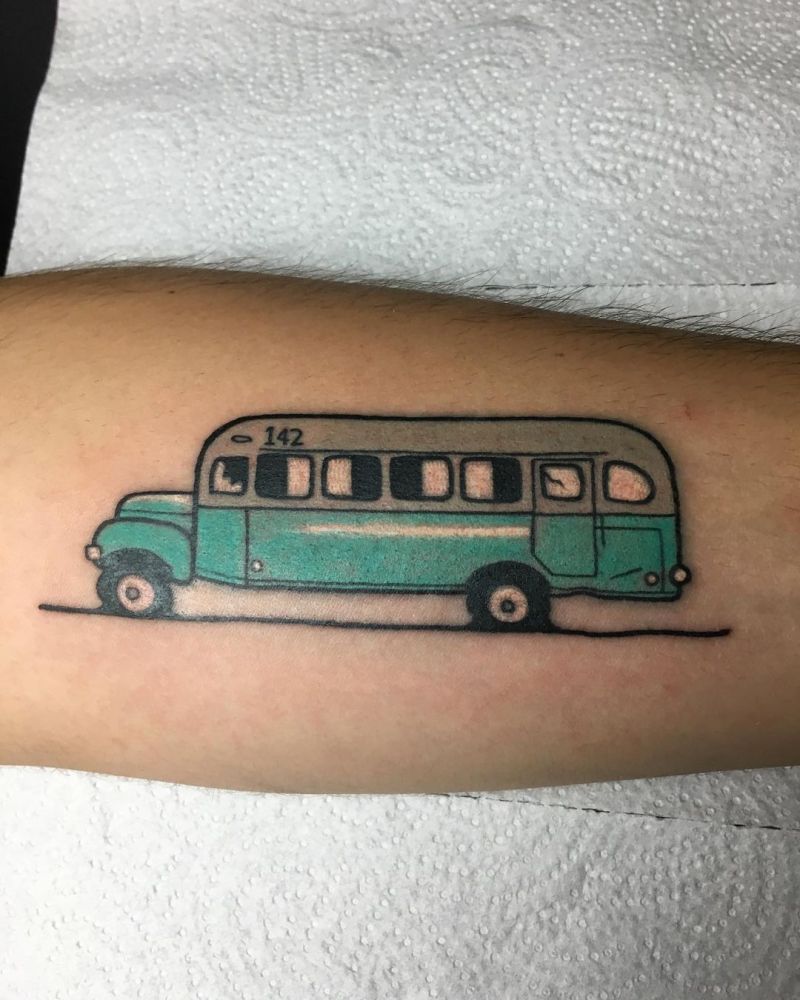 30 Pretty Bus Tattoos You Can Copy