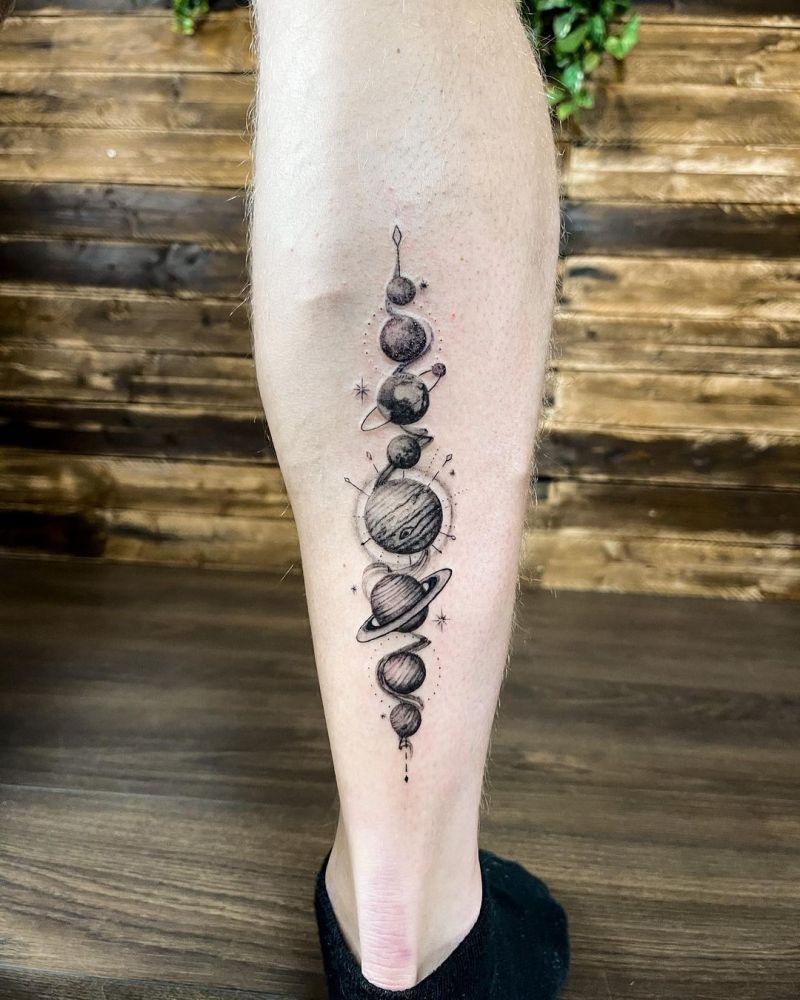 30 Pretty Solar System Tattoos You Must Love