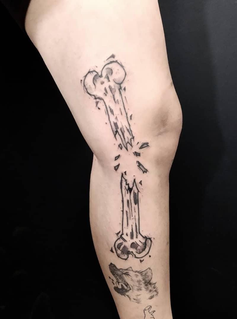 30 Unique Broken Bone Tattoos You Can Copy
