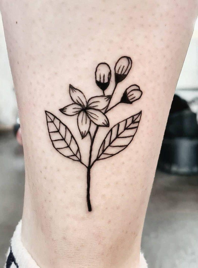 30 Pretty Jasmine Tattoos You Must Love