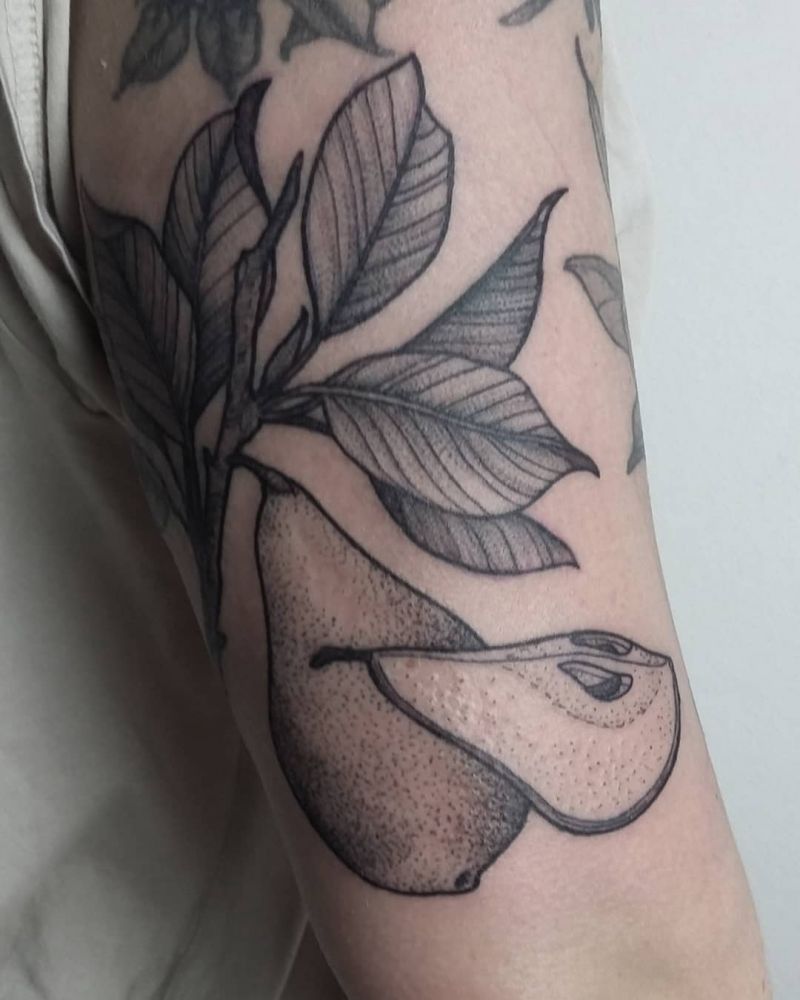 30 Pretty Pear Tattoos You Must Love