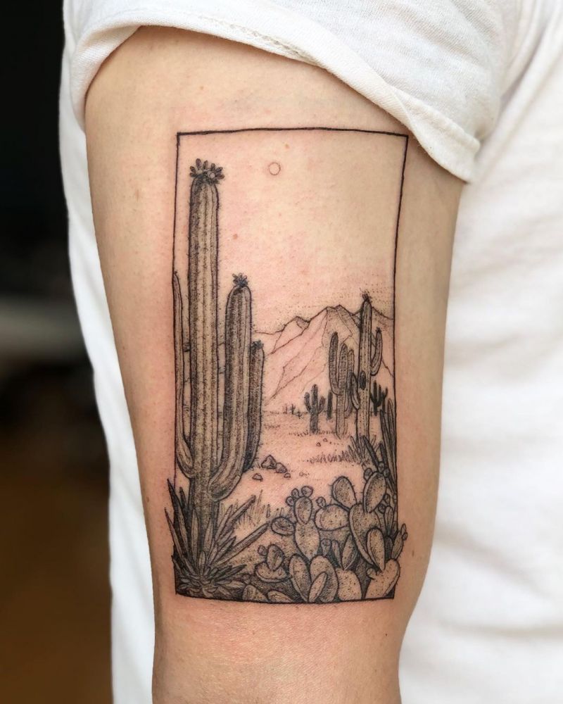 30 Pretty Saguaro Tattoos You Will Love