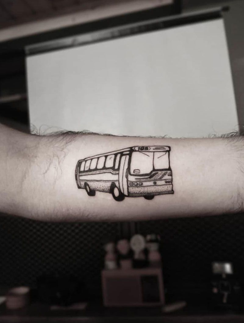 30 Pretty Bus Tattoos You Can Copy
