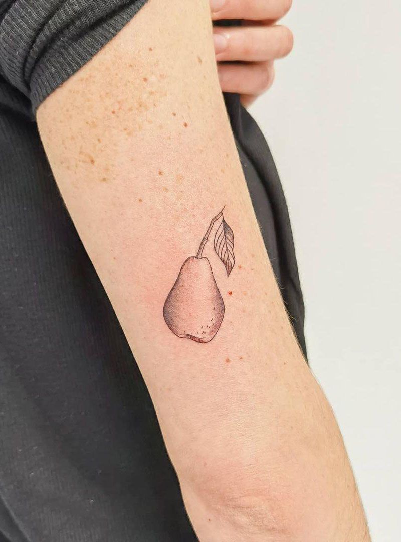 30 Pretty Pear Tattoos You Must Love