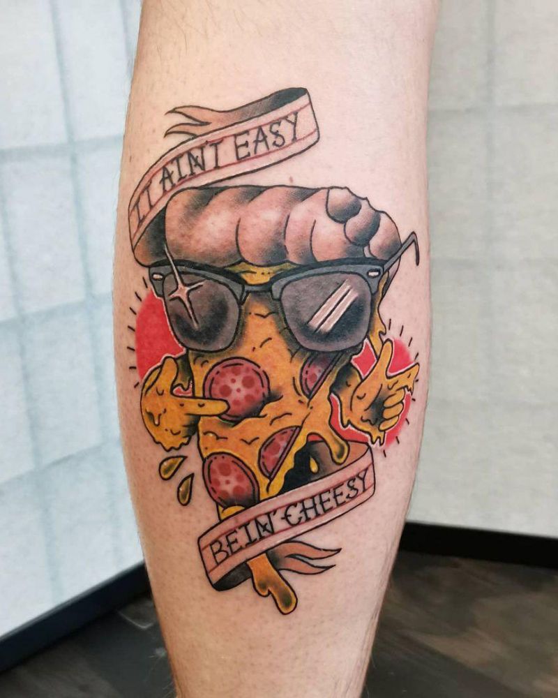 30 Elegant Pizza Tattoos for Your Inspiration