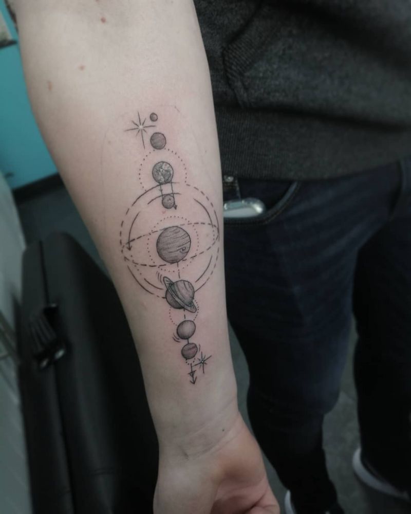 30 Pretty Solar System Tattoos You Must Love