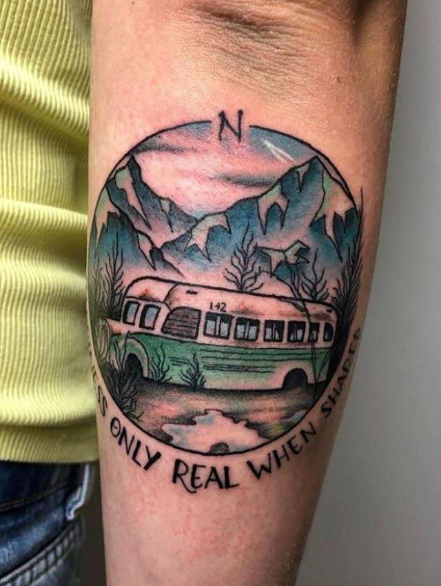 30 Pretty Bus Tattoos You Can Copy