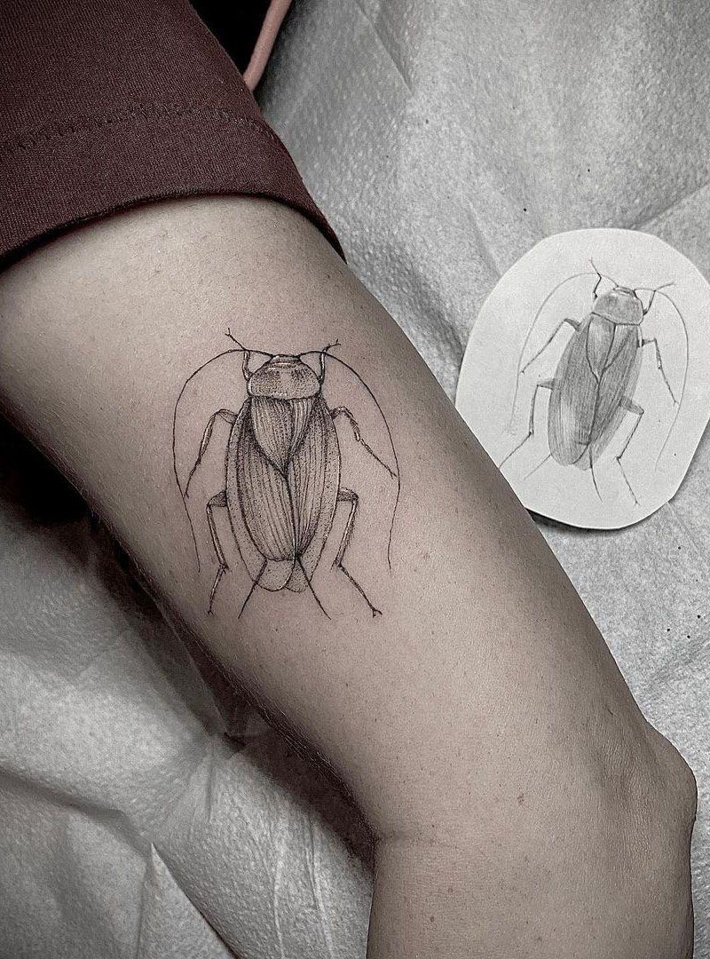 30 Pretty Cockroach Tattoos You Will Love