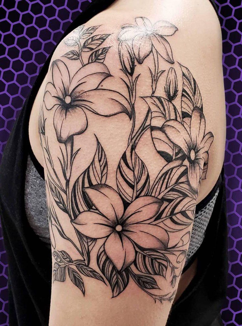 30 Pretty Jasmine Tattoos You Must Love