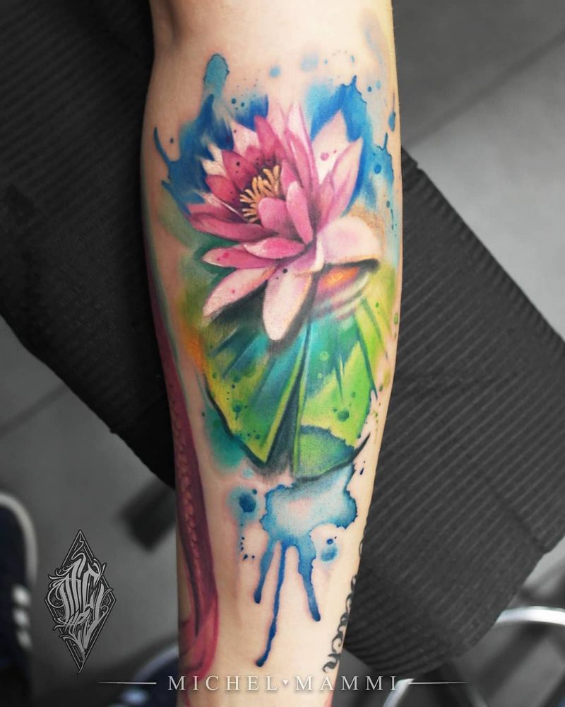 30 Perfect Water Lily Tattoos Make You Attractive