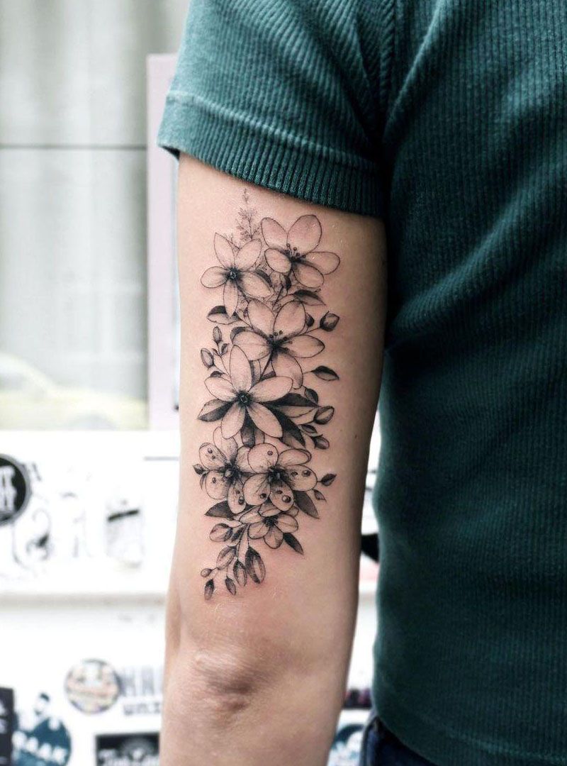 30 Pretty Jasmine Tattoos You Must Love