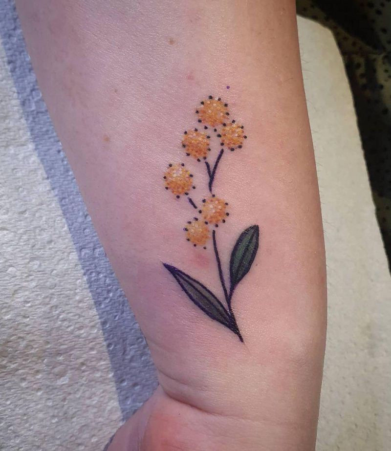 30 Pretty Wattle Tattoos You Need to Copy