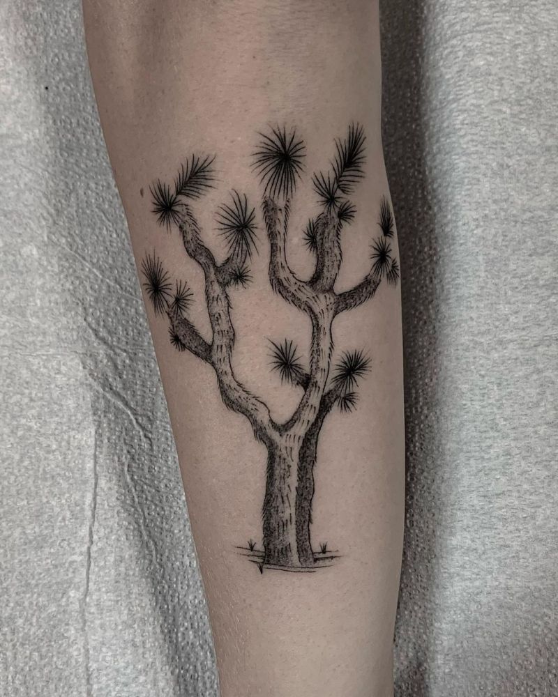 30 Pretty Joshua Tree Tattoos You Must Love