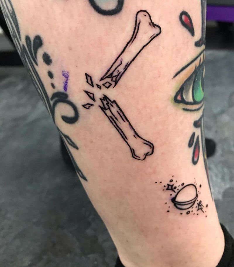 30 Unique Broken Bone Tattoos You Can Copy