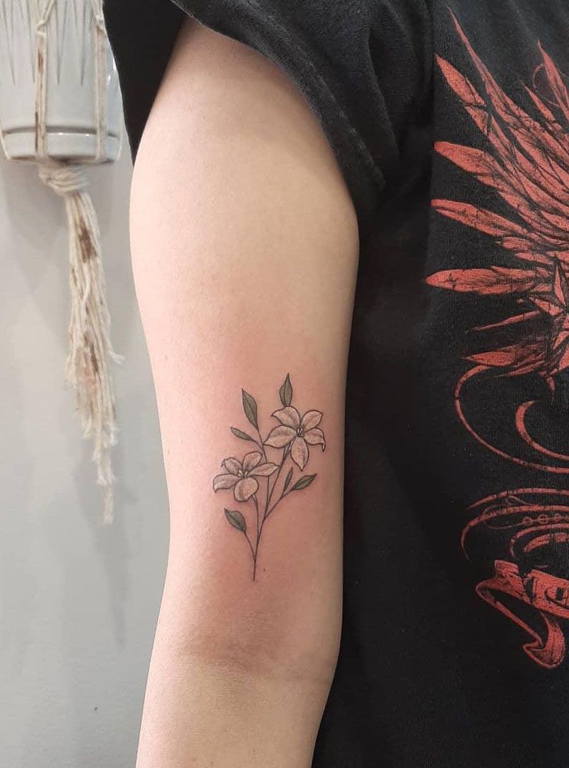 30 Pretty Jasmine Tattoos You Must Love