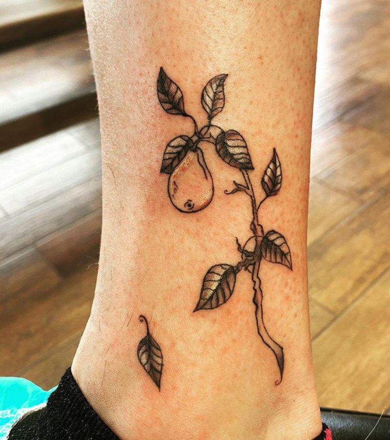 30 Pretty Pear Tattoos You Must Love