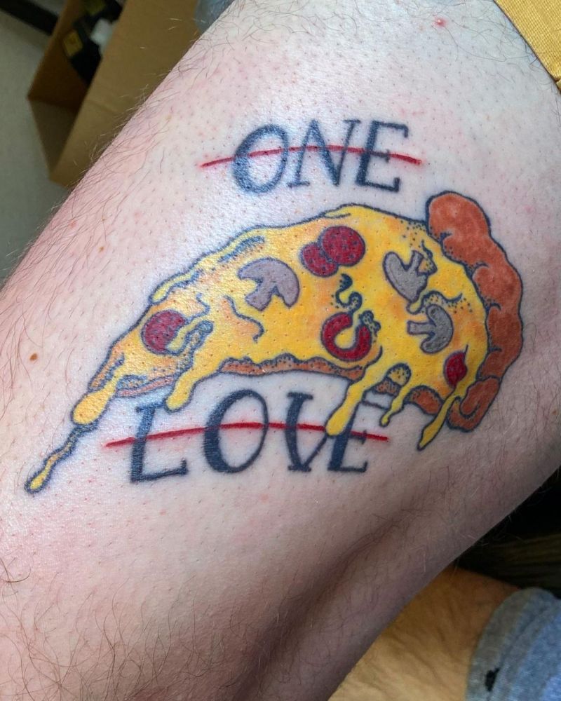 30 Elegant Pizza Tattoos for Your Inspiration